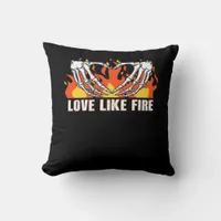 Like Classic - Skeleton Hands Heart  Throw Pillow