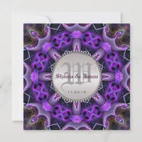 Purple Medieval Gothic Wedding Invitation