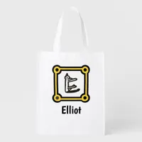 Polyester Bag - Cat Letter E in Frame