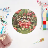 Afternoon Tea with Hedgehogs in Country Garden Rug