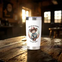 Not My First Rodeo Western Cowboy Birthday Insulated Tumbler