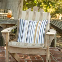 Beach Color Stripes Outdoor Pillow