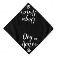 Dog of Honor- Black Silver Glitter Pet Dog Wedding Bandana