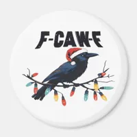 Funny Crow Christmas Classic Retro Design Magnet