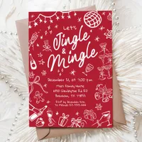 Jingle and Mingle Party Invite, Christmas Party Invitation