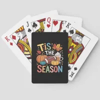 Fall Football Autumn Pumpkin Coffee Lover Poker Cards