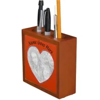 Desk Organizer - Heart photo Frame