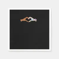 Skeleton Hands Heart Show Basic Napkins