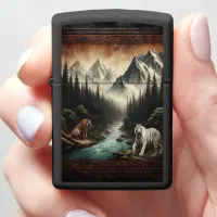 Bengal Tigers in a Mountain Valley Zippo Lighter