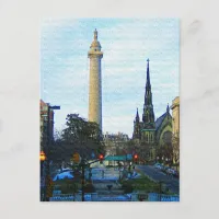 Washington Monument Historic Neighborhood Postcard