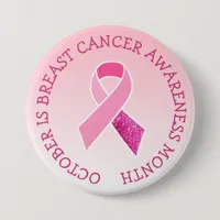 October is Breast Cancer Awareness Month Button