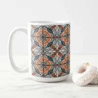 Turkish Inspired: Textured Navy & Terracotta Coffee Mug