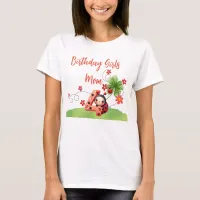 Ladybug / Watercolor 4th Birthday Mom T-Shirt