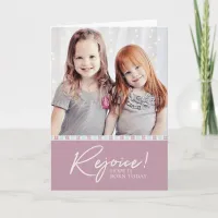 Rejoice Christmas Pastel Holiday Photo Card