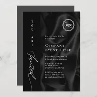 Elegant Black Script You are Invited Company Event Invitation