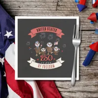 Adorable US 250 Years of Freedom Eagle Family Napkins