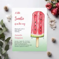 A little Sweetie watermelon Baby Shower invitation