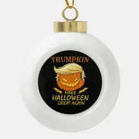 Trumpkin Make Halloween Great Again – Retro Pumpki Ceramic Ball Christmas Ornament