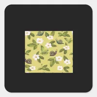 Whimsigoth Snail Classic Square Sticker
