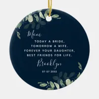 Mother of the Bride Keepsake  Ceramic Ornament