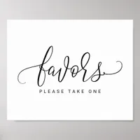 Wedding Favors Sign - Bounce Calligraphy (Black)