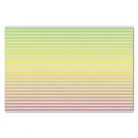 White Horizontal Stripes on a Pastel Spectrum Tissue Paper