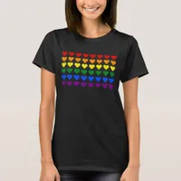 Cute Rainbow Hearts Gay Pride Flag T-Shirt