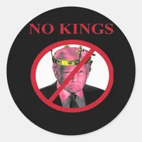 No Kings Anti Classic Creative Graphic Classic Round Sticker
