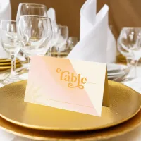 Sunshine Typography Wedding Table ID1048 Place Card