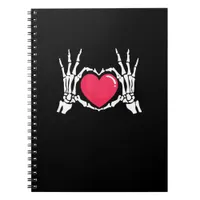 Skeleton Hand Heart Halloween Notebook