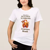 March is Multiple Sclerosis Awareness Month Ribbon Tri-Blend Shirt