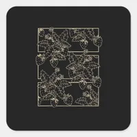 Cottagecore Goblincore Aesthetic Strawberries Square Sticker