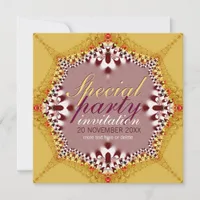 Exotic Gold Girls Boudoir Party  Invitation