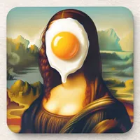 Mona Egg on Her Face Beverage Coaster