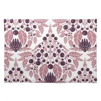 Art Nouveau Mauve & Purple Vintage Floral Scallop  Cloth Placemat
