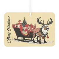 Retro Santa's Sleigh Cristmas Air Freshener