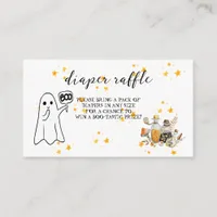 Halloween Skeleton Baby Shower Diaper Raffle Enclosure Card