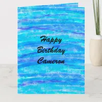 Large Birthday Card | Blue and Purple Personalized