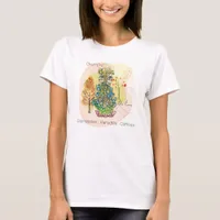 Gemini The Twins Zodiac Sign Whimsical Art T-Shirt