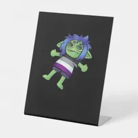 Goblincore Asexual Pride Goblin Classic Pedestal Sign