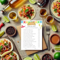 Mexican Fiesta "This or That" Bridal Shower Game Invitation