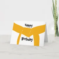 Martial Arts Orange Belt Birthday Card