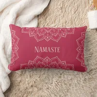 Viva Magenta & Pale Dogwood Mandala Lumbar Pillow