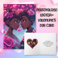 LGBT Couple Anime Personalized Valentine's Day Card