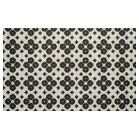 Modern Trendy Black & Beige Geometric Pattern Fabric