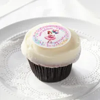 Pretty Pink Ballerina Girl's Birthday Party Edible Frosting Rounds