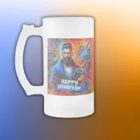 Happy Father's Day Daddy Gamer | Frosted Glass Beer Mug