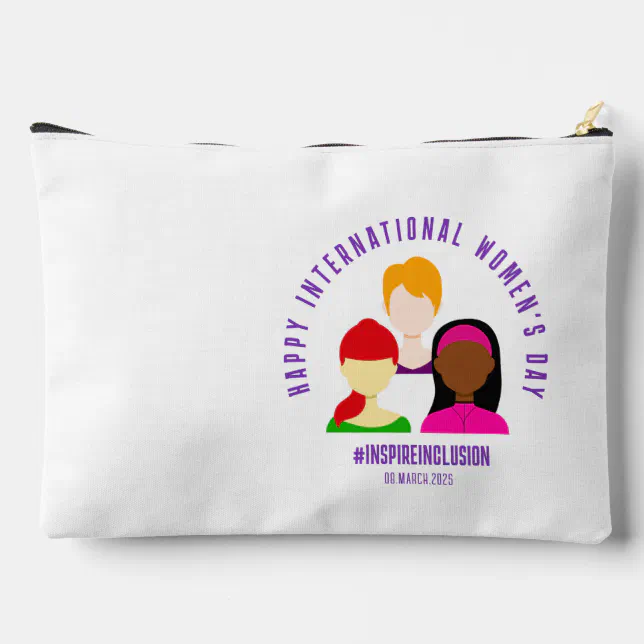 Elegant Faces International Women's Day March 8 Accessory Pouch