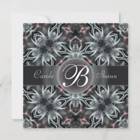 Fractal Fantasy Sky Monogram Wedding Invitation