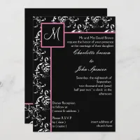 Monogram wedding Invitation